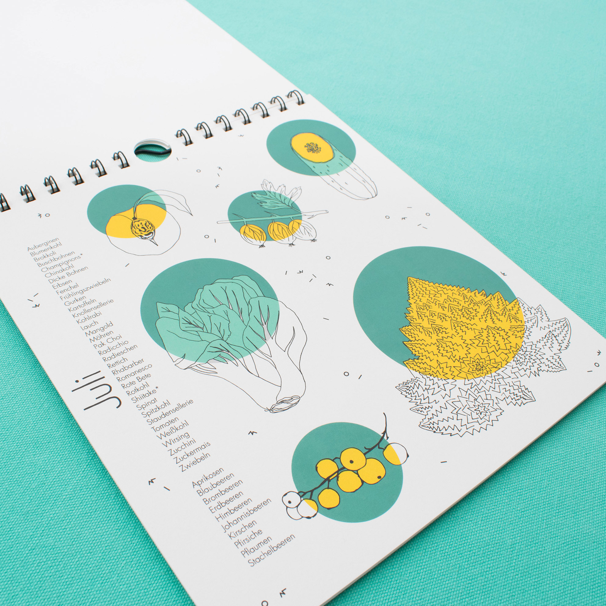 design saisonkalender Obst und Gemüse polypodium illustration kalender nachhaltig illustration regional 